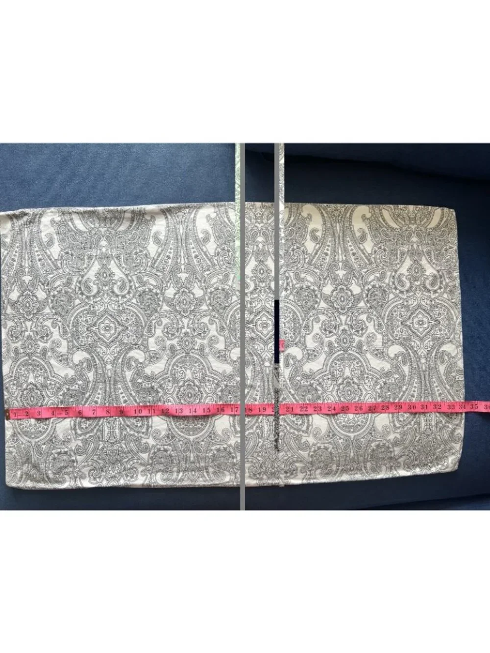 Ikea JATTEVALLMO Pillowcases KING Size Paisley Black White PAIR 80% Cotton NICE